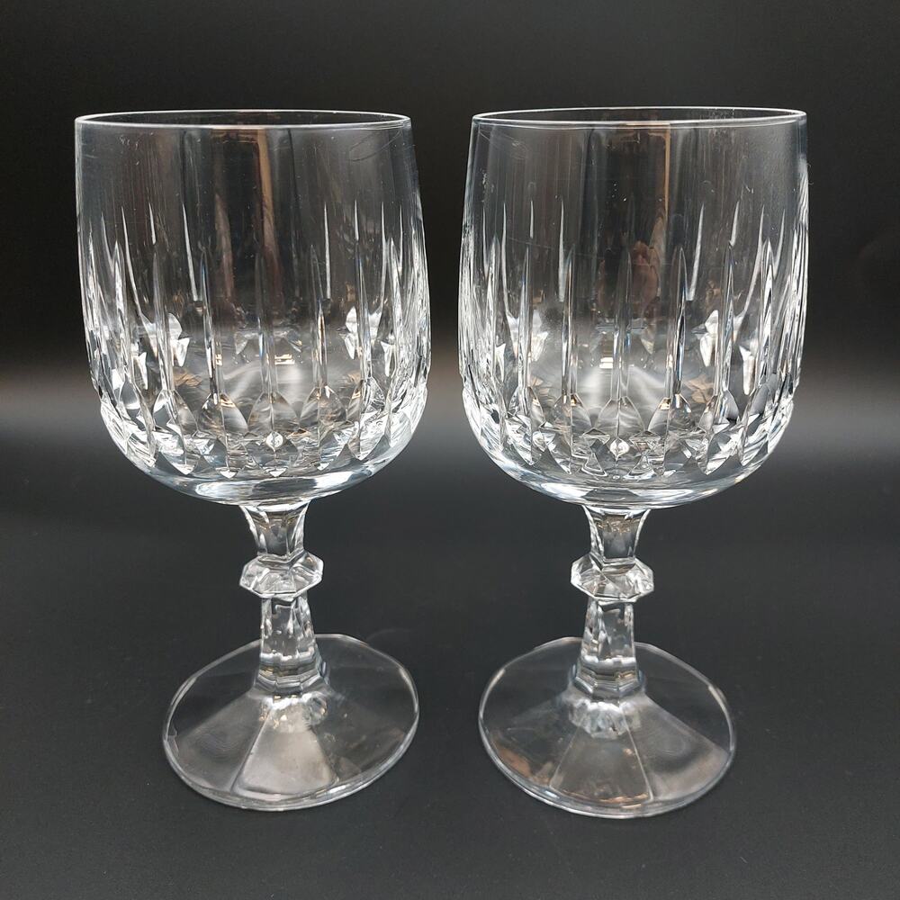 Schott Zwiesel Tango Crystal Water Goblets 6 3/4" Vintage Wine Glasses Set of 2